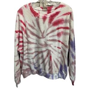 Urban Rebel Tie Dye Sweatshirt Size 2XL Long Sleeve Soft Pink/Purple Hippie